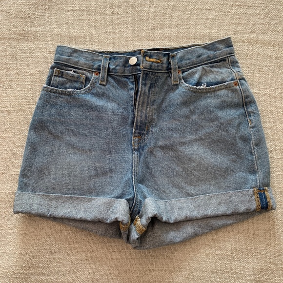 BDG Pants - UO BDG Mom High-Rise Cuffed Denim Shorts - 26